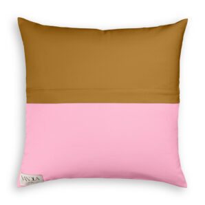 modularer Kissenbezug in den Farben zigarre und pink