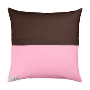 modularer Kissenbezug in schoko & pink modularer Kissenbezug in den Farben schoko und pink