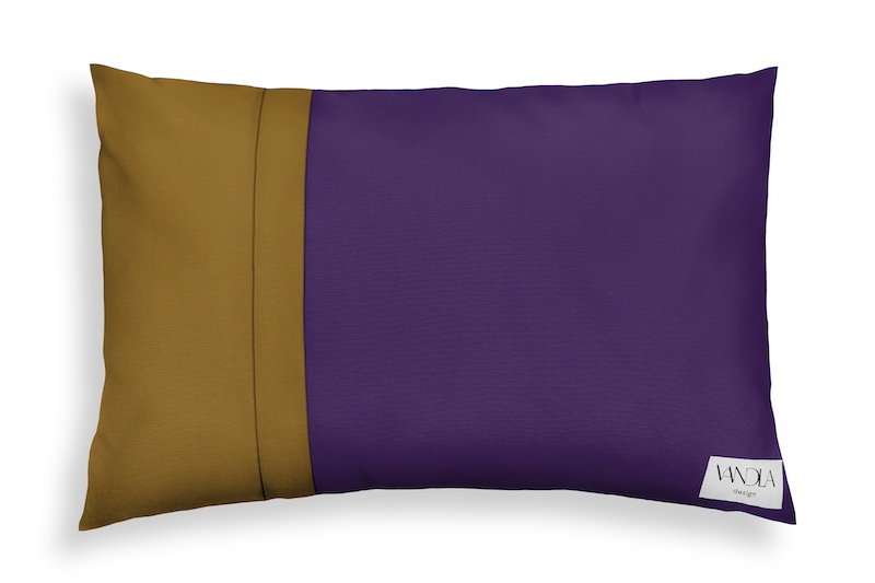 modularer Kissenbezug lila + deine Farbe 60x40cm
