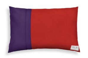 Modularer Kissenbezug in rot & lila 60x40cm