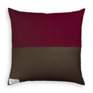 modularer Kissenbezug in burgunderrot & schokobraun modularer Kissenbezug in burgunderrot & schokobraun