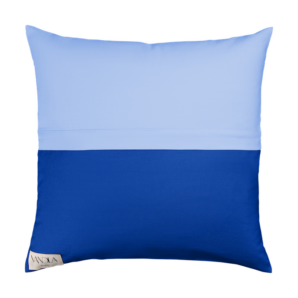 modularer Kissenbezug in himmelblau & kobaltblau 50x50cm modularer Kissenbezug in himmelblau & kobaltblau 50x50cm