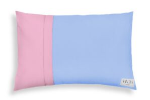 Modularer Kissenbezug in himmelblau & pink 60x40cm Modularer Kissenbezug in himmelblau & pink 60x40cm