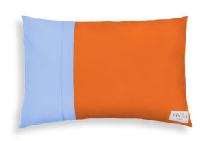 modularer Kissenbezug in orange & himmelblau 60×40 cm modularer Kissenbezug in orange & himmelblau 60x40 cm