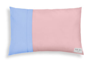 Modularer Kissenbezug in  zartrosa & himmelblau  40x60cm